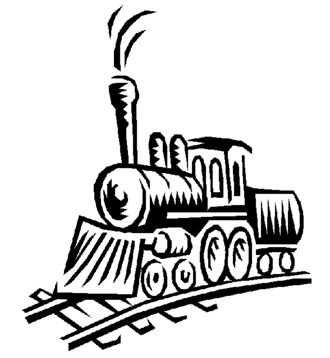 Plansa de colorat cu Tren 2 12